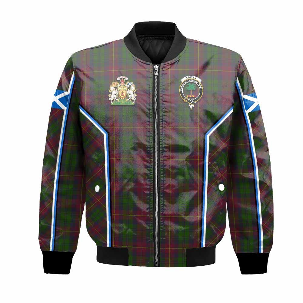 Cairns Tartan Crest Bomber Jacket Scotland Coat of Arm Flag Style - Tartan Vibes Clothing
