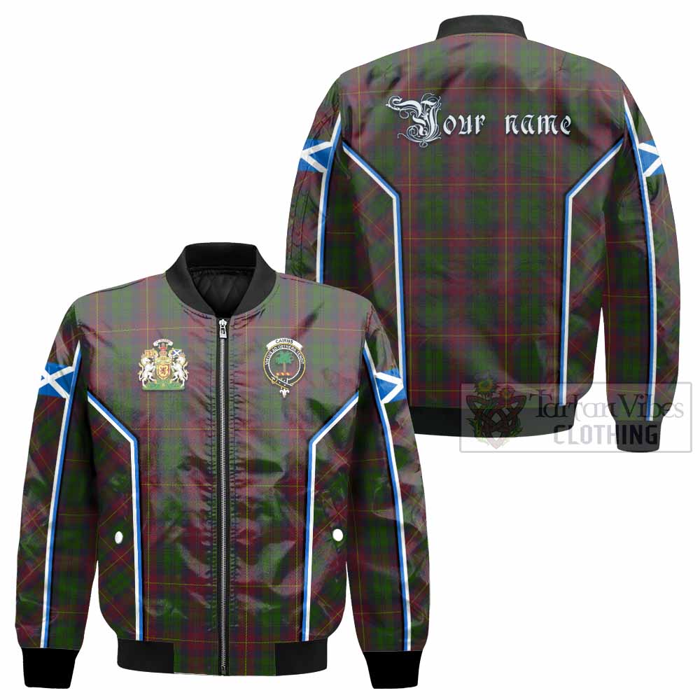 Cairns Tartan Crest Bomber Jacket Scotland Coat of Arm Flag Style - Tartan Vibes Clothing