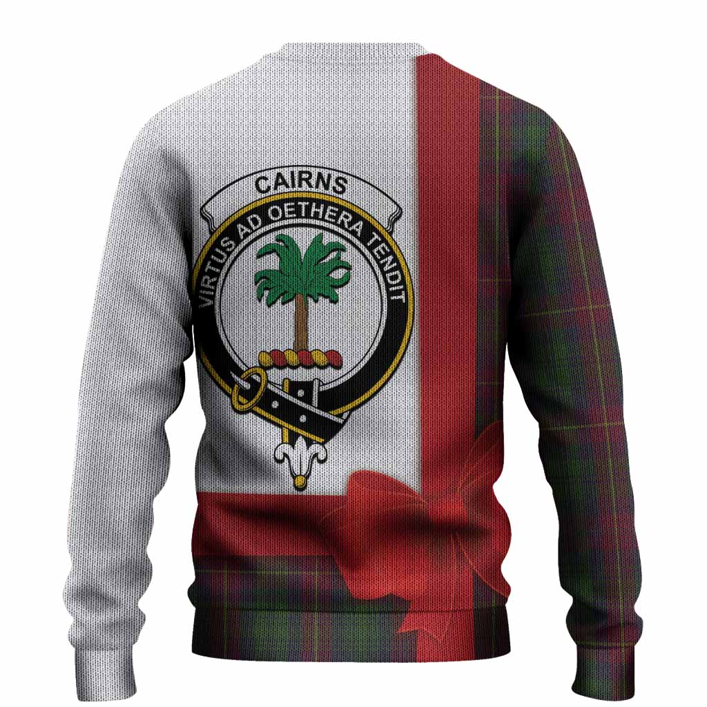 Cairns Tartan Crest Christmas Christmas Ugly Sweater Highland Cow Bagpipes Coquette Bow Style