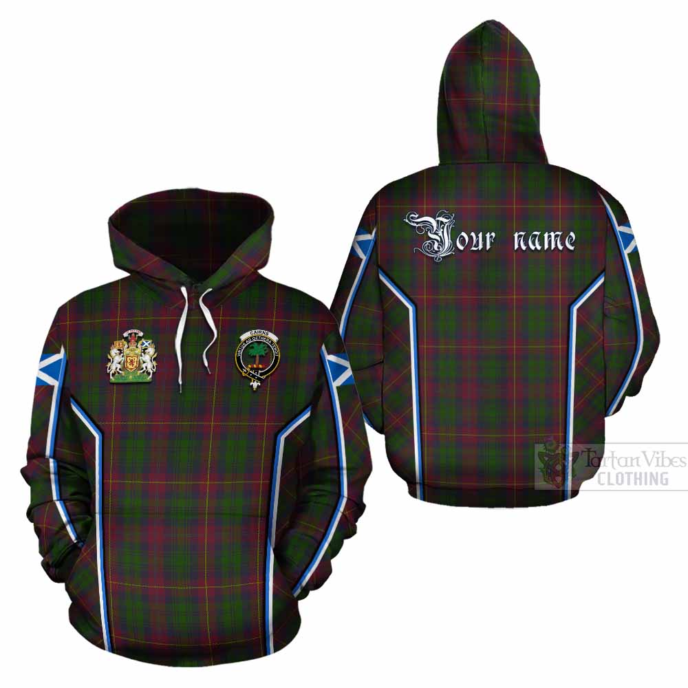 Cairns Tartan Crest Cotton Hoodie Scotland Coat of Arm Flag Style - Tartan Vibes Clothing
