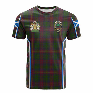 Cairns Tartan Crest Cotton T-shirt Scotland Coat of Arm Flag Style - Tartan Vibes Clothing