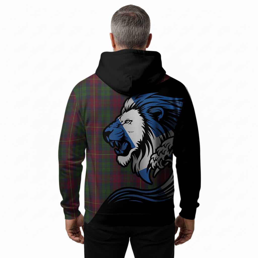 Cairns Tartan Crest Hoodie Scottish Golden Lions Wave Flow