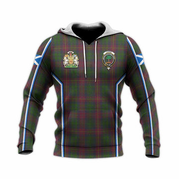 Cairns Tartan Crest Knitted Hoodie Scotland Coat of Arm Flag Style - Tartan Vibes Clothing