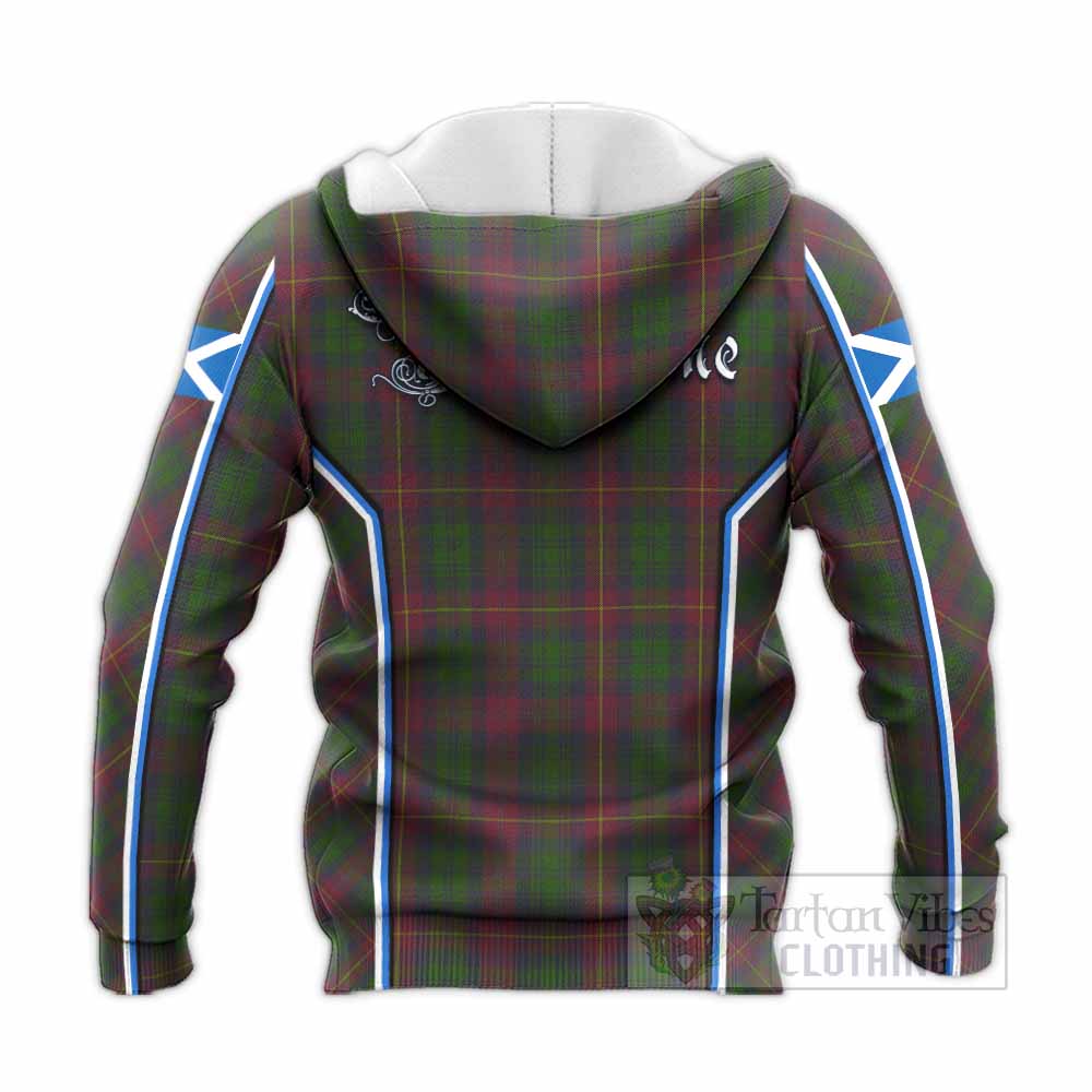Cairns Tartan Crest Knitted Hoodie Scotland Coat of Arm Flag Style - Tartan Vibes Clothing