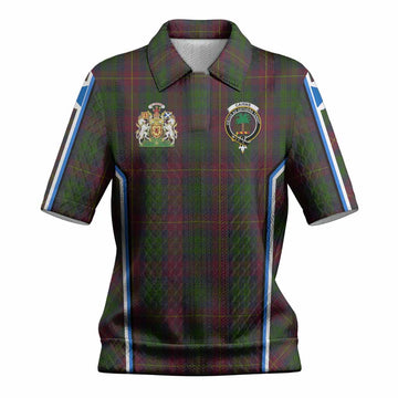 Cairns Tartan Crest Women’s Polo Sweater Top Scotland Coat of Arm Flag Style