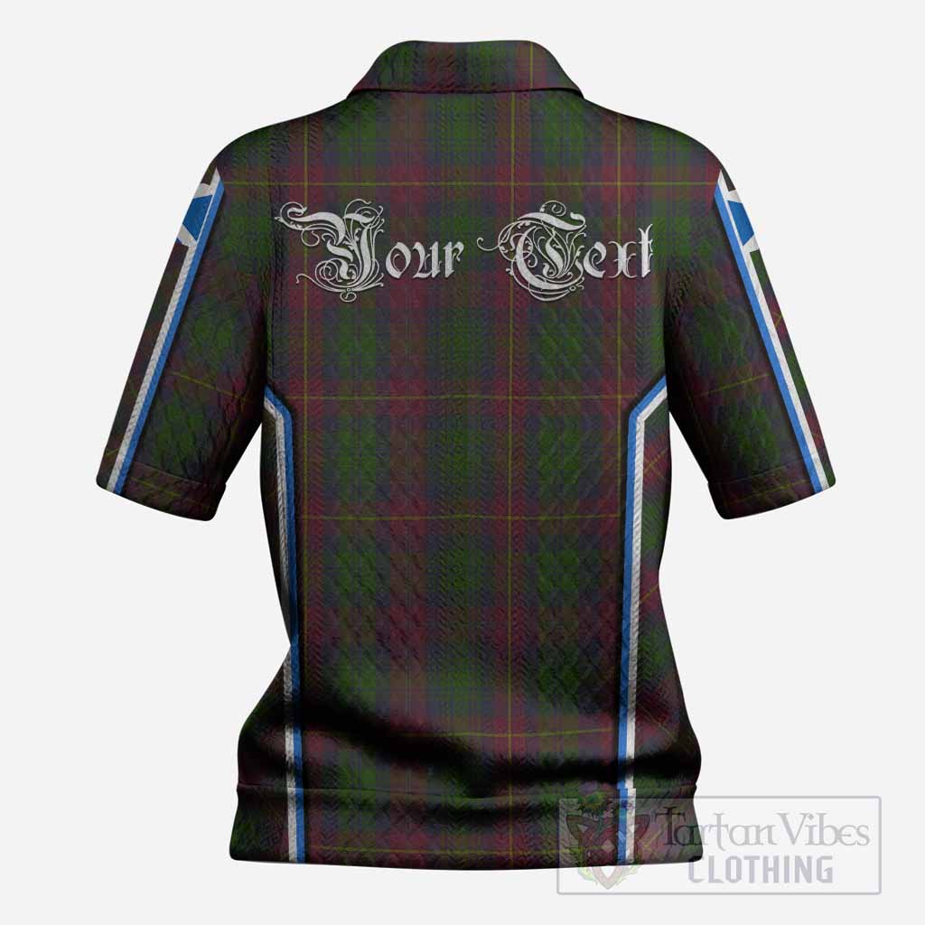Cairns Tartan Crest Women’s Polo Sweater Top Scotland Coat of Arm Flag Style