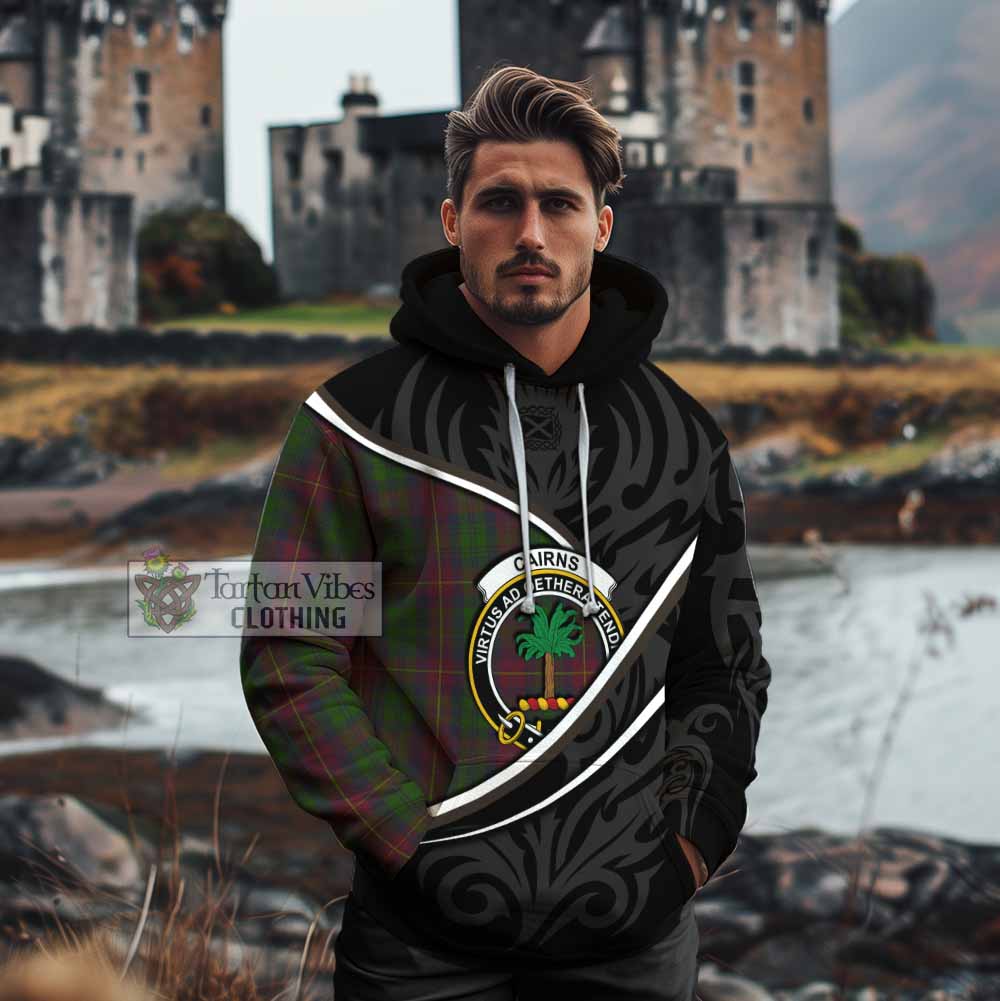 Cairns Tartan Family Crest Cotton Hoodie Celtic Scottish Thistle Floral - Tartan Vibes Clothing
