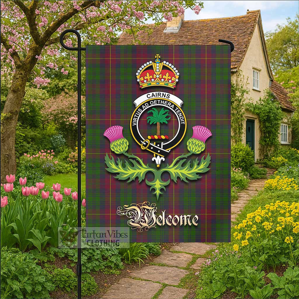 Cairns Tartan Family Crest Garden Flag Royal Thistle Welcome Style - Tartan Vibes Clothing