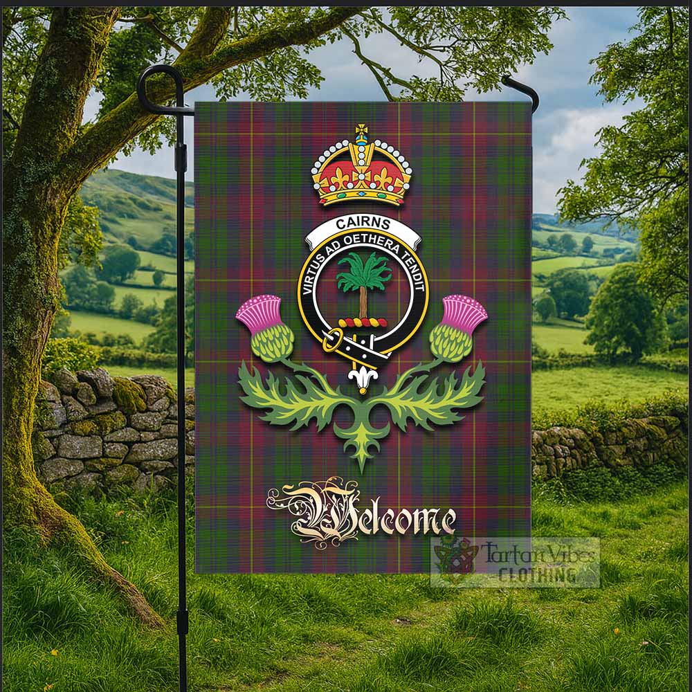 Cairns Tartan Family Crest Garden Flag Royal Thistle Welcome Style - Tartan Vibes Clothing