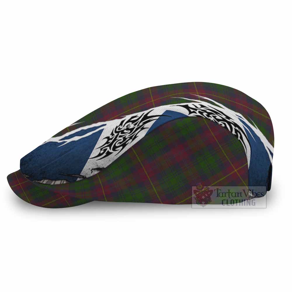 Cairns Tartan Flat Cap, Jeff Cap Scotland Flag Ripped Tribal Design