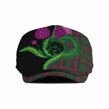 Cairns Tartan Flat Cap, Jeff Cap Traditional Scottish Thistle