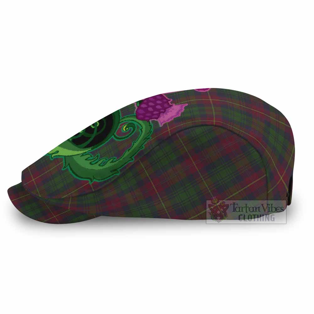 Cairns Tartan Flat Cap, Jeff Cap Traditional Scottish Thistle