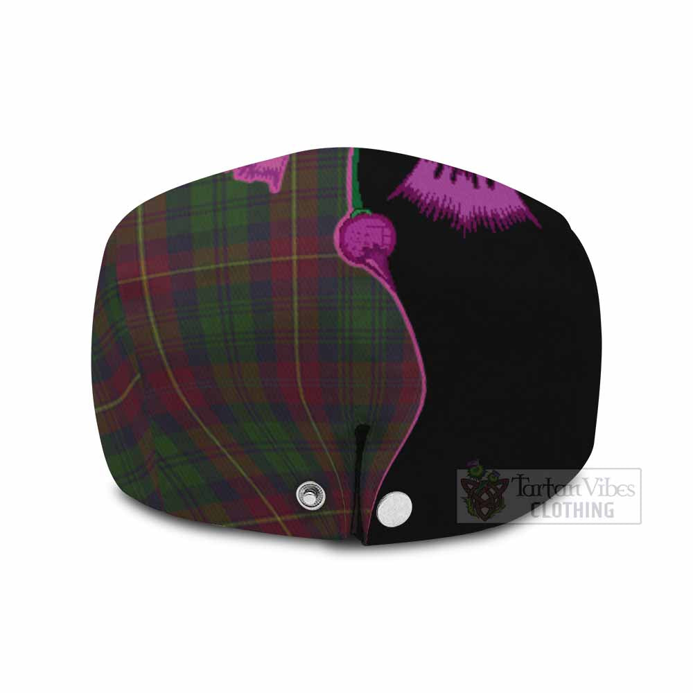 Cairns Tartan Flat Cap, Jeff Cap Traditional Scottish Thistle