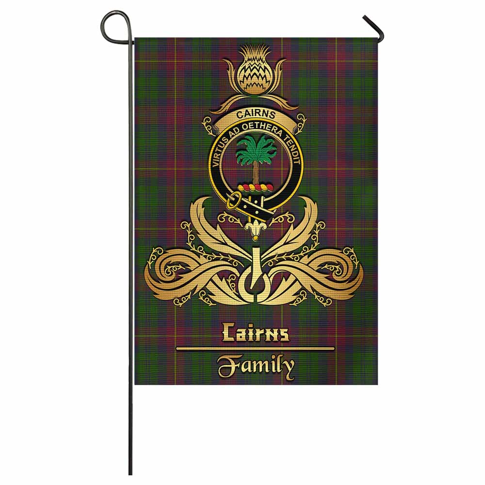 Cairns Tartan Garden Flag with Highland Thistle Cherish Family Crest Style - Tartan Vibes Clothing