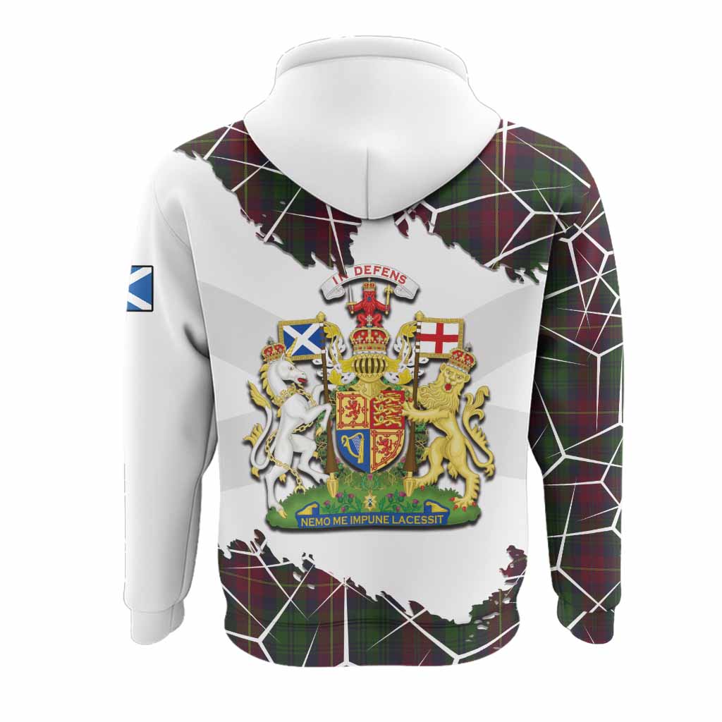 Cairns Tartan Hoodie with Family Crest and Lion Rampant Grunge Style