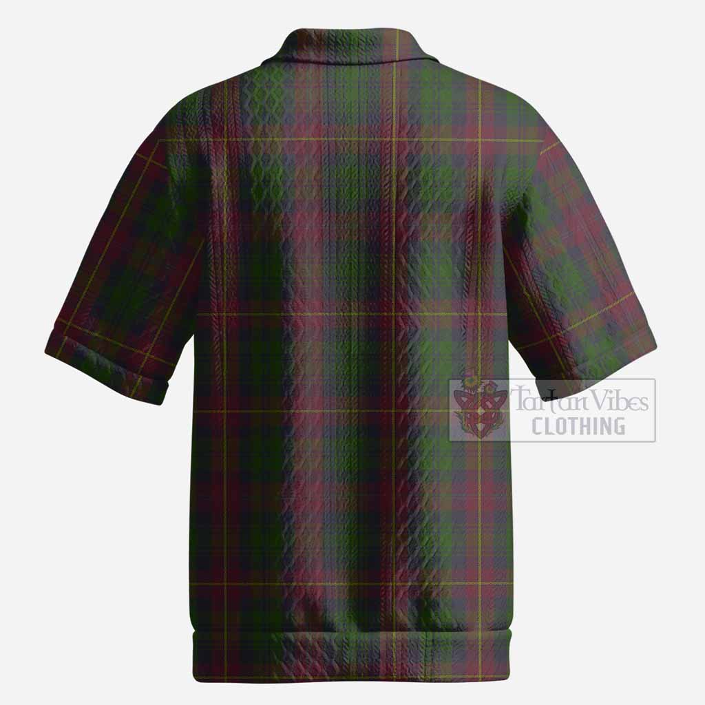 Cairns Tartan Men’s Polo Sweater Top with Family Crest