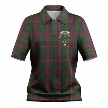 Cairns Tartan Women’s Polo Sweater Top with Family Crest