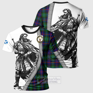Calder Tartan Clan Crest T-Shirt with Highlander Warrior Celtic Style Kid's Shirt - Tartan Vibes Clothing
