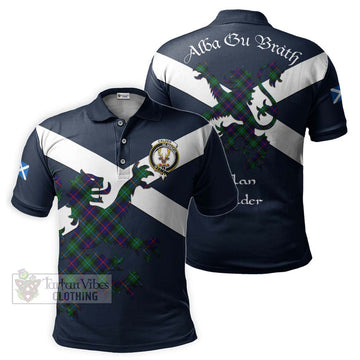 Calder Tartan Lion Rampant Polo Shirt Proudly Display Your Heritage with Alba Gu Brath and Clan Name Kid - Tartan Vibes Clothing
