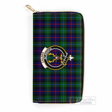 Tartan Vibes Clothing Calder Tartan Women's Leather Wallet with Family Crest