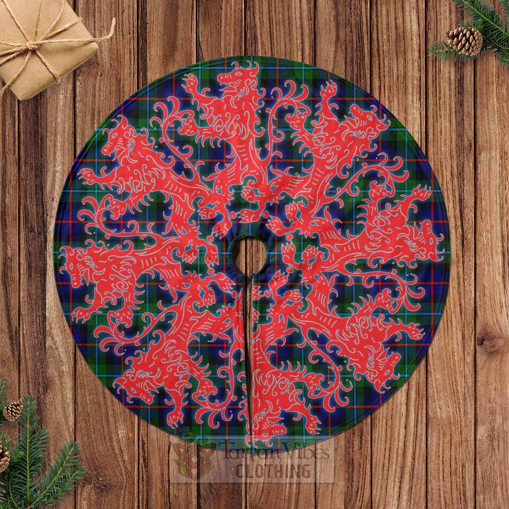 Calder Tartan Christmas Tree Skirt Lion Rampant Style Casual Tree Skirts - Tartan Vibes Clothing