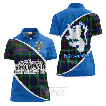 Tartan Vibes Clothing Calder Family Crest Tartan Women's Polo Shirt Celebrate Saint Andrew's Day in Style
