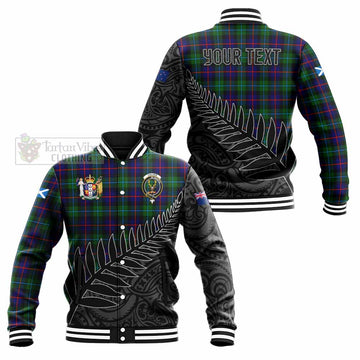 Calder Crest Tartan Baseball Jacket with New Zealand Silver Fern Half Style Unisex - Tartan Vibes Clothing