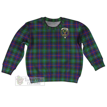 Calder Tartan Kid Ugly Sweater with Family Crest Kid - Tartan Vibes Clothing