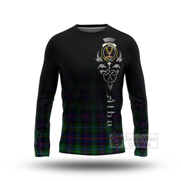 Calder Tartan Long Sleeve T-Shirt Featuring Alba Gu Brath Family Crest Celtic Inspired Unisex - Tartan Vibes Clothing