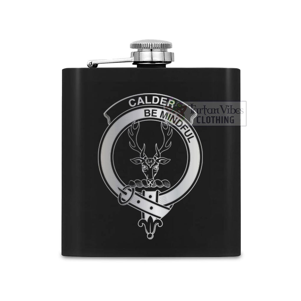 Calder Crest Hip Flask Set 7oz Black Stainless Steel with A Gift Box One Size 7oz - 2D-tartanvibesclothing