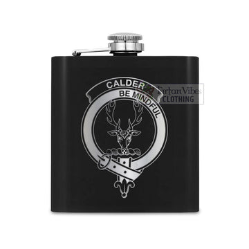 Calder Crest Hip Flask Set 7oz Black Stainless Steel with A Gift Box One Size 7oz - 2D-tartanvibesclothing