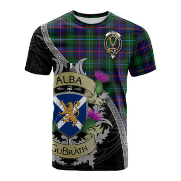 Calder Tartan Family Crest Cotton T-shirt Lion Rampant Royal Thistle Shield Celtic Inspired Kid's Shirt - Tartan Vibes Clothing
