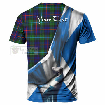 Calder Tartan T-Shirt with Family Crest Scotland Patriotic Style - Tartan Vibes Clothing