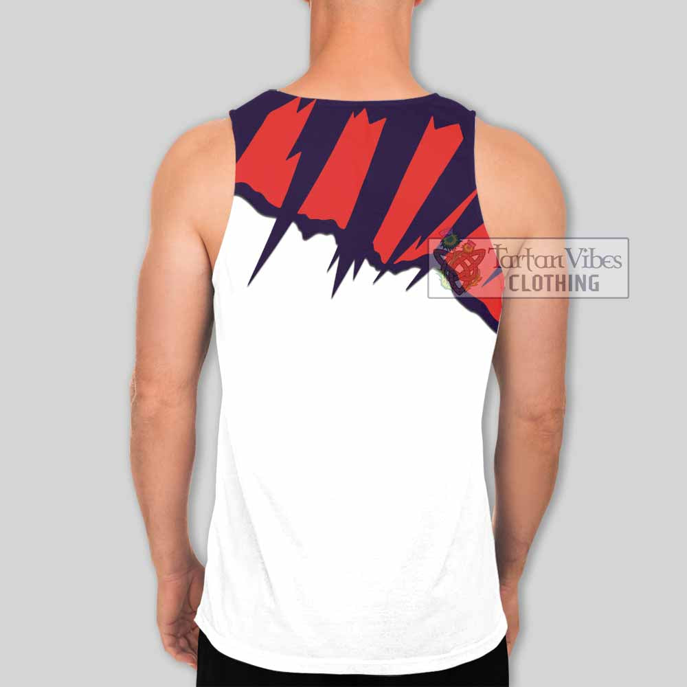 Tartan Vibes Clothing Calder Clan Crest Men's Tank Top with Retro Sport Style