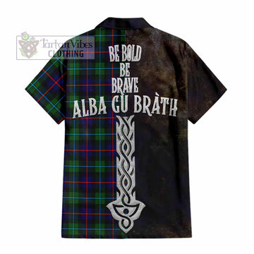Calder Tartan Family Crest Hawaiian Shirt Alba Gu Brath Be Brave Lion Ancient Style - Tartan Vibes Clothing