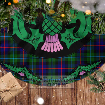 Calder Tartan Christmas Tree Skirt Scottish Thistle Style - Tartan Vibes Clothing
