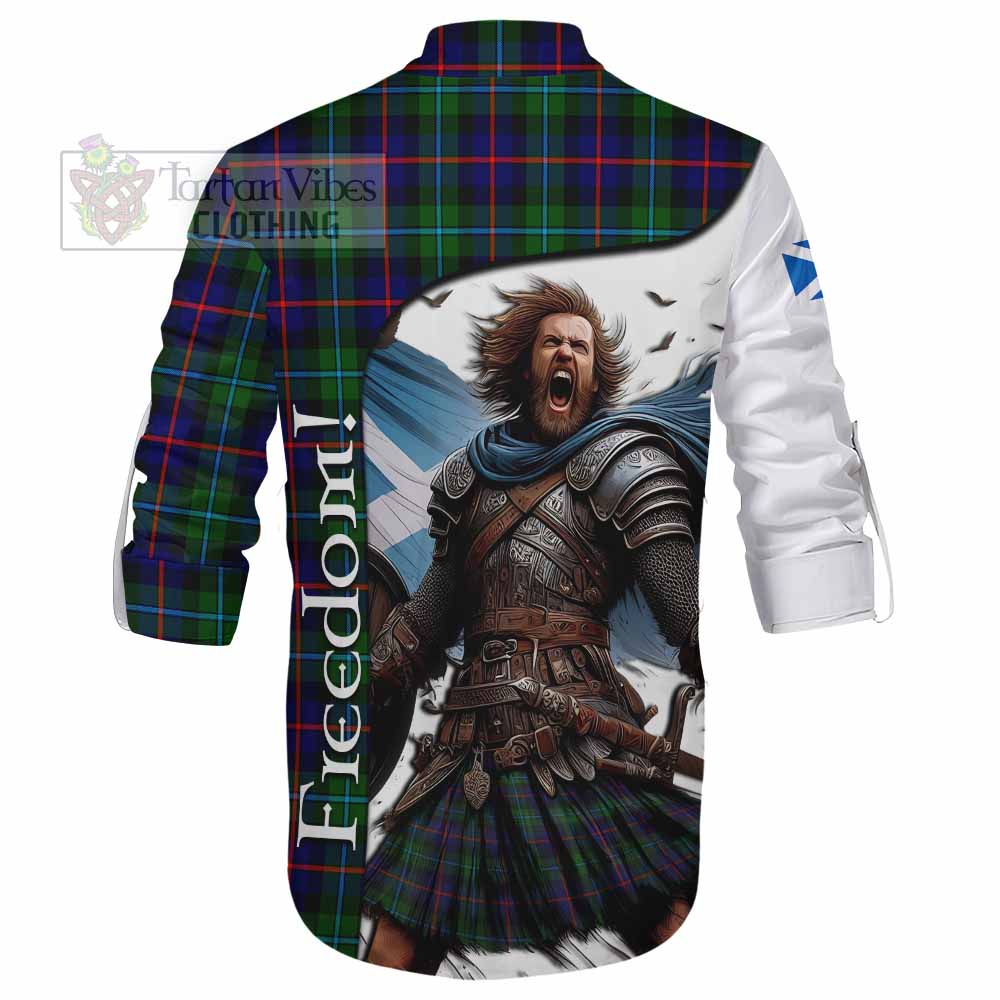 Tartan Vibes Clothing Calder Crest Tartan Ghillie Kilt Shirt Inspired by the Freedom of Scottish Warrior