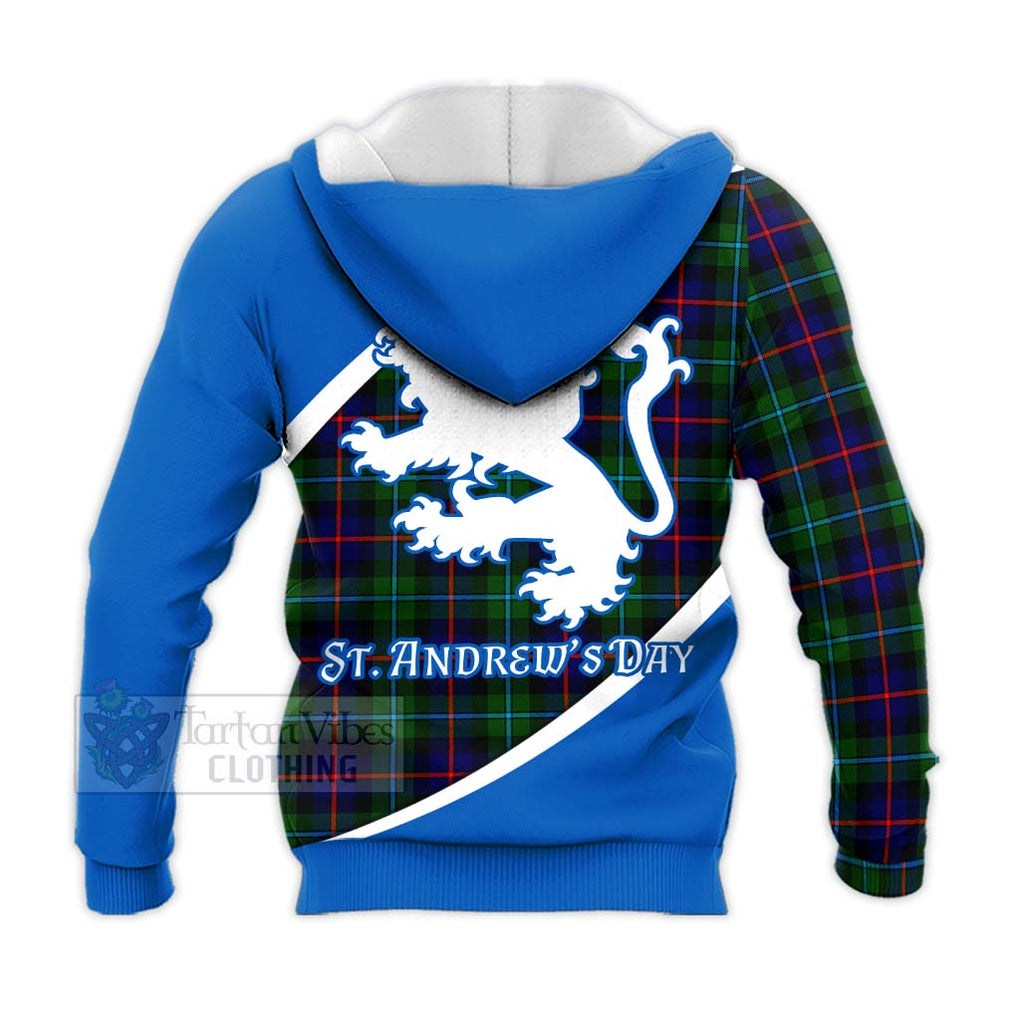Tartan Vibes Clothing Calder Family Crest Tartan Knitted Hoodie Celebrate Saint Andrew's Day in Style