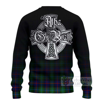 Calder Tartan Ugly Sweater Featuring Alba Gu Brath Family Crest Celtic Inspired - Tartan Vibes Clothing