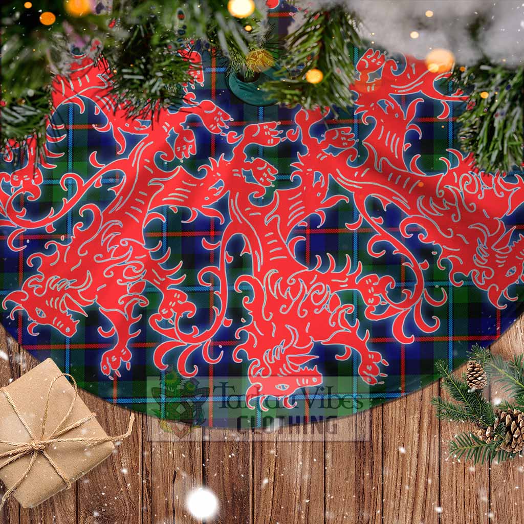 Calder Tartan Christmas Tree Skirt Lion Rampant Style - Tartan Vibes Clothing