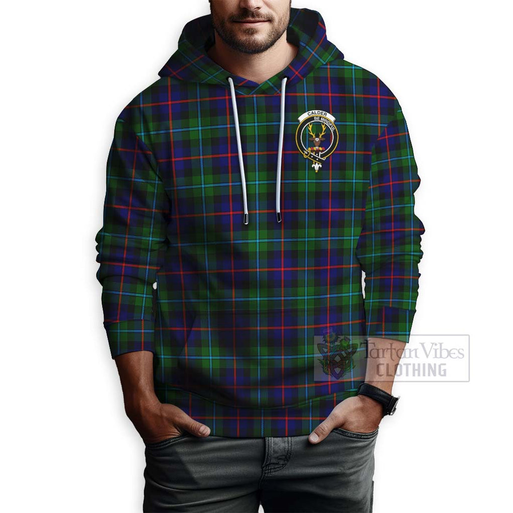 Calder Tartan Hoodie with Family Crest Celtic Skull Style - Tartan Vibes Clothing