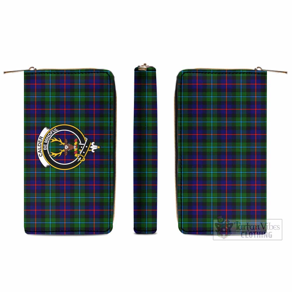 Calder Tartan Women's Leather Wallet with Family Crest - Tartan Vibes Clothing