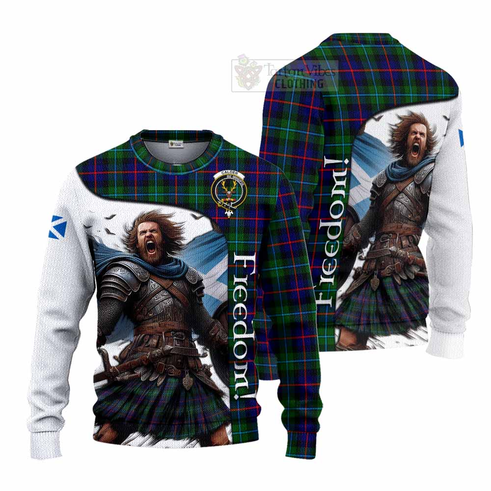 Calder Crest Tartan Knitted Sweater Inspired by the Freedom of Scottish Warrior - Tartan Vibes Clothing