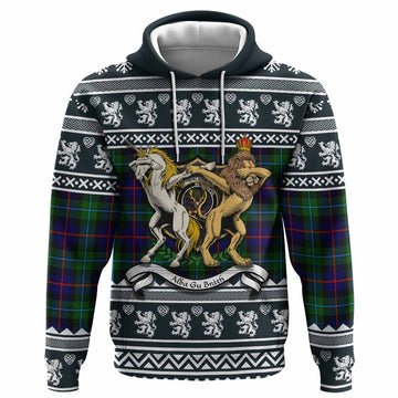 Calder Clan Tartan Crest Christmas Hoodie Coat of Arms Funny Style