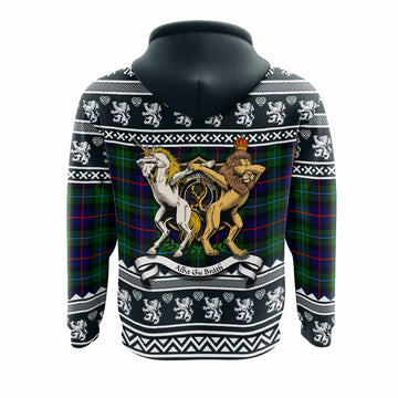 Calder Clan Tartan Crest Christmas Hoodie Coat of Arms Funny Style