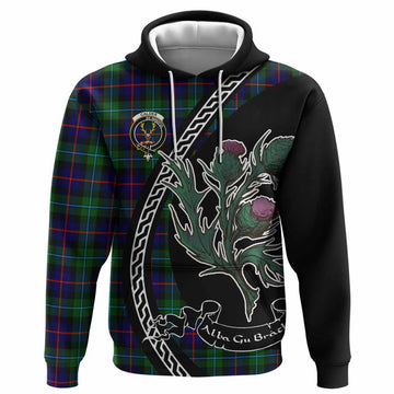 Calder Family Crest Tartan Hoodie Alba Thistle Inspired