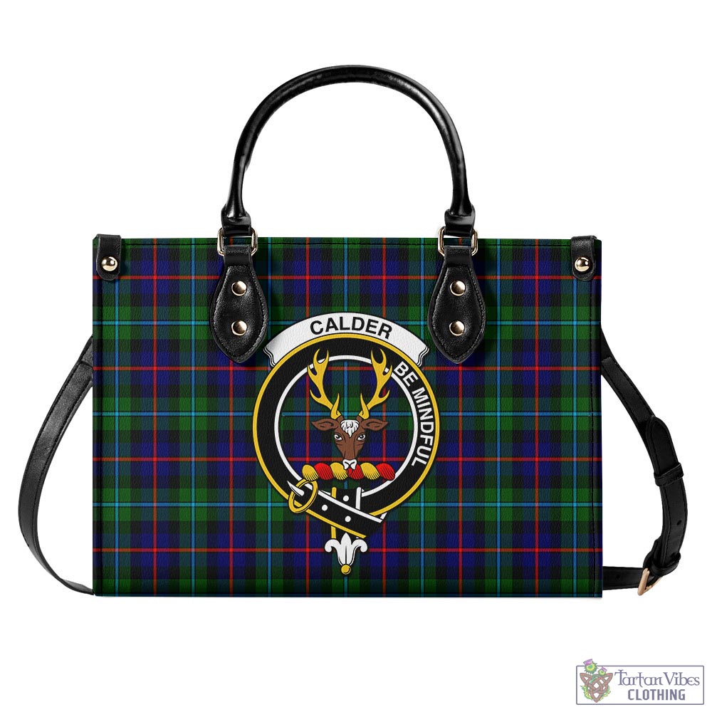 Calder Tartan Luxury Leather Handbags with Family Crest - Tartan Vibes Clothing