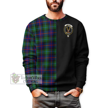 Calder Tartan Sweatshirt with Family Crest and Half Of Me Style Unisex - Tartan Vibes Clothing