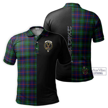 Calder Tartan Polo Shirt with Family Crest and Half Of Me Style Kid - Tartan Vibes Clothing