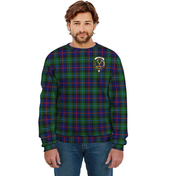 Calder Modern Tartan Sweatshirt with Family Crest